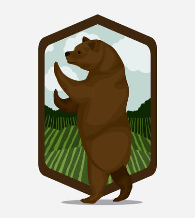 Bear digital design, vector illustration eps 10のイラスト素材