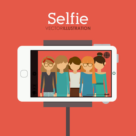 Selfie digital design, vector illustration eps 10のイラスト素材