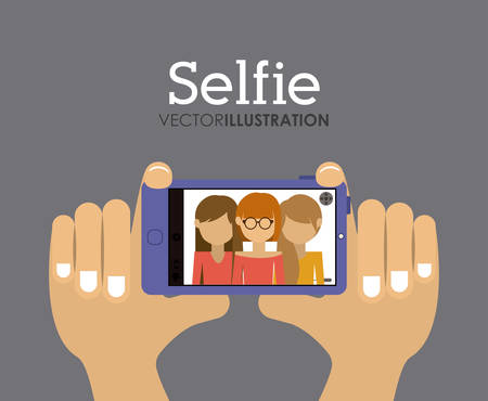 Selfie digital design, vector illustration eps 10のイラスト素材