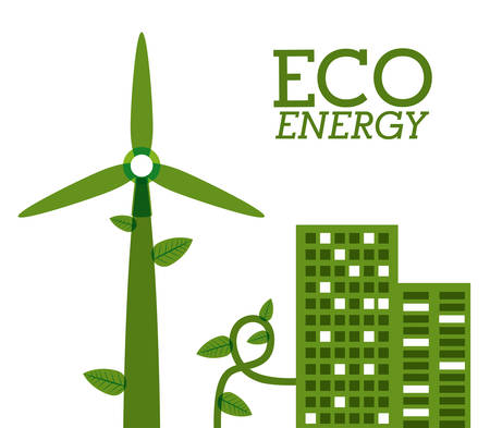 Eco windmill digital design, vector illustration eps 10のイラスト素材