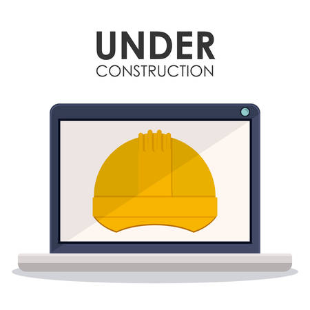 construction helmet design, vector illustration のイラスト素材