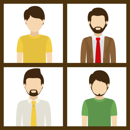 Father and his family design, vector illustration  のイラスト素材