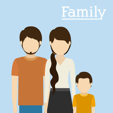 Family digital design, vector illustration  のイラスト素材