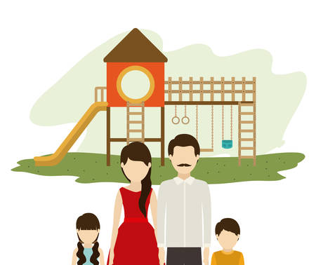 Family digital design, vector illustration  のイラスト素材