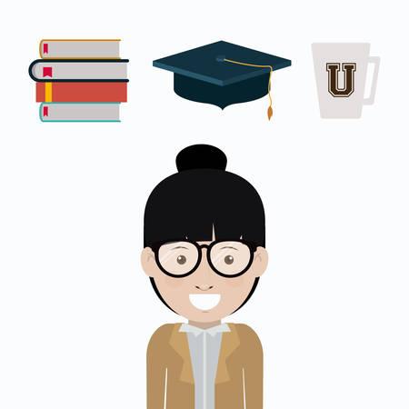 Education concept: University icons design のイラスト素材