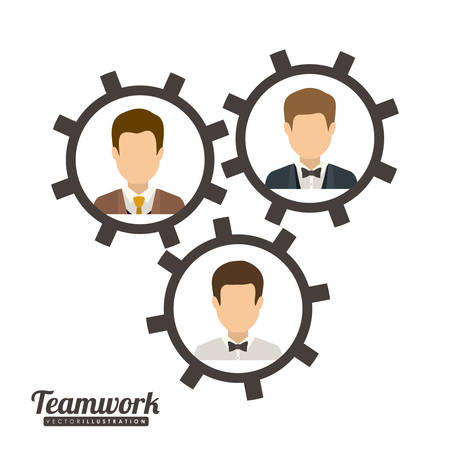 Teamwork and businesspeople concept design のイラスト素材