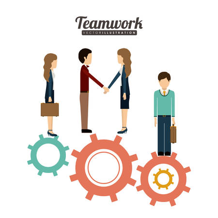 Teamwork and businesspeople concept design のイラスト素材