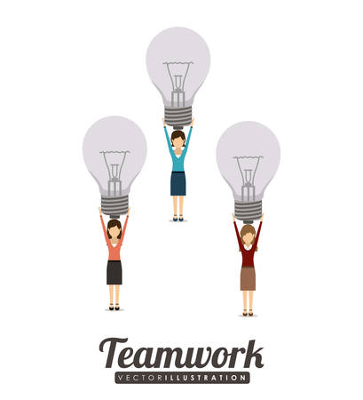 Teamwork and businesspeople concept design のイラスト素材