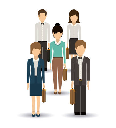 Teamwork and businesspeople concept designのイラスト素材