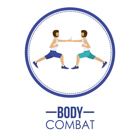 Bodycombat concept with avatar design, vector illustration eps 10のイラスト素材