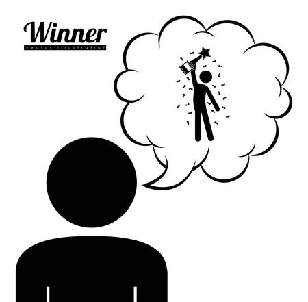 Winner concept with icons about triumph designのイラスト素材