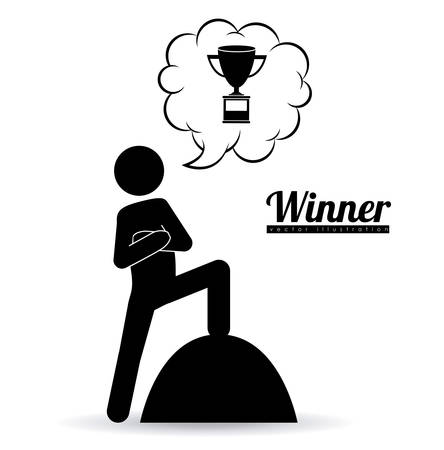 Winner concept with icons about triumph designのイラスト素材