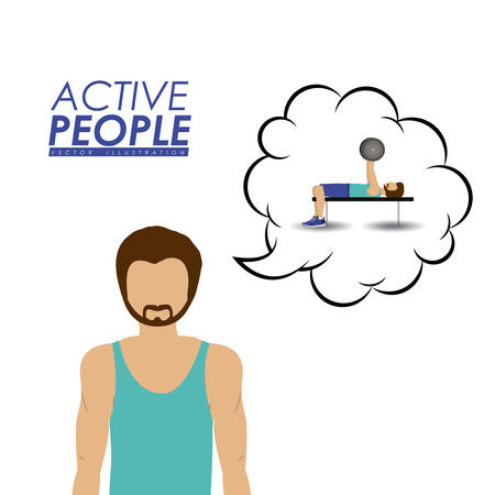 Active People and fitness lifestyle designのイラスト素材