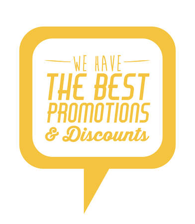 Promotions and discounts  message digital designのイラスト素材