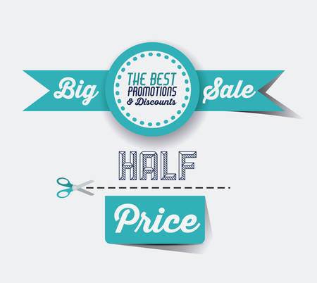 Promotions and discounts  message digital designのイラスト素材