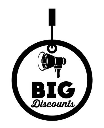 Promotions and discounts  message digital designのイラスト素材