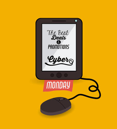 Cyber Monday concept with ecommerce icons designのイラスト素材