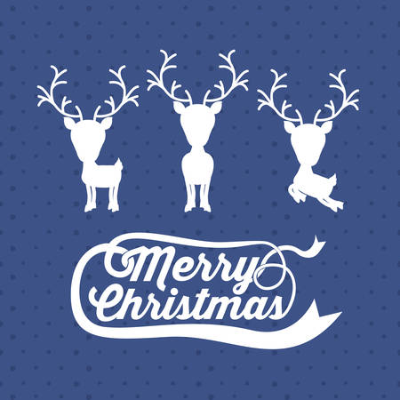 Merry Christmas concept with reindeer designのイラスト素材