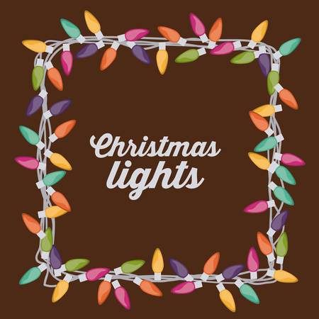 Merry Christmas concept with decoration lights design, vector illustration eps 10のイラスト素材