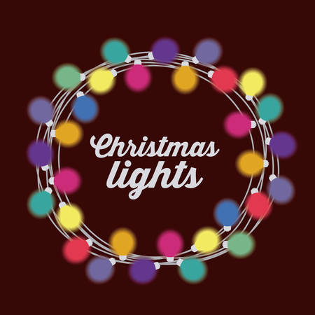 Merry Christmas concept with decoration lights design, vector illustration eps 10のイラスト素材