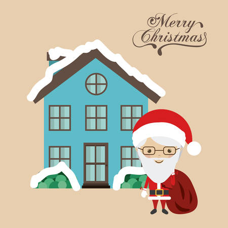 Merry Christmas concept with decoration icons design, vector illustration eps 10のイラスト素材