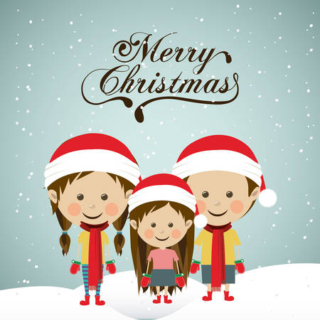 Merry Christmas concept with decoration icons designのイラスト素材