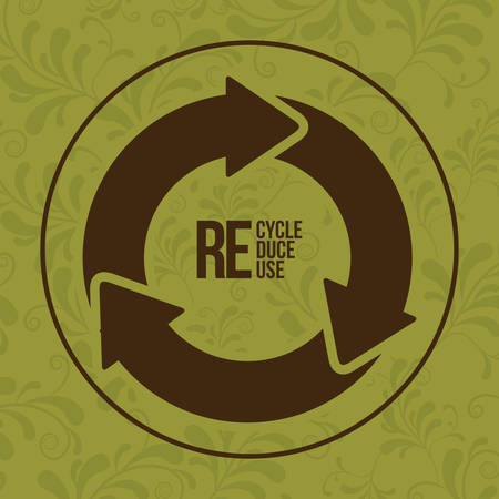 Eco concept with recycle icons designのイラスト素材