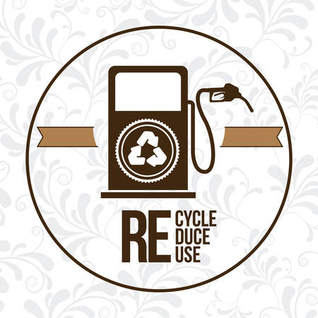 Eco concept with gas station icon designのイラスト素材