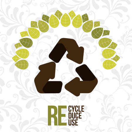 Eco concept with recycle icons design, vector illustration eps 10のイラスト素材