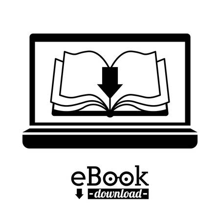 Education concept about the using of the ebooks, vector illustration  のイラスト素材