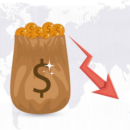 Global Economy concept with money icons  design, vector illustration eps 10のイラスト素材