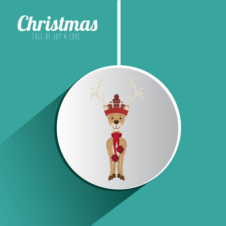 Merry Christmas concept with decoration icons  design, vector illustration eps 10のイラスト素材