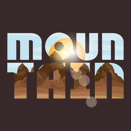 double exposure concept with landscape designs, vector illustration のイラスト素材