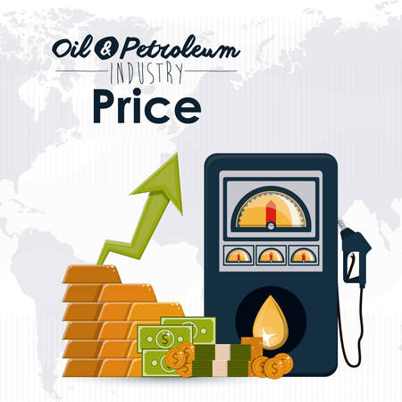 Petroleum Price concept with economy icons  design, vector illustration eps 10のイラスト素材