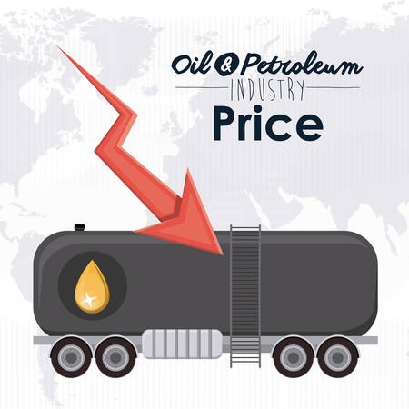 Petroleum Price concept with economy icons  design, vector illustration eps 10のイラスト素材