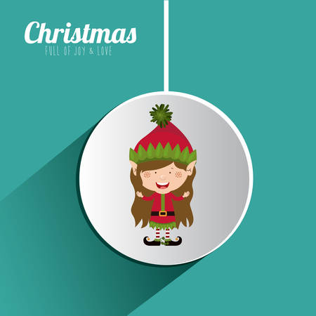 Merry Christmas concept with decoration icons  design, vector illustrationのイラスト素材