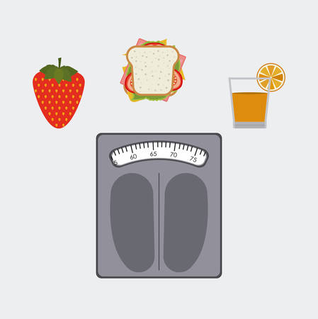Healthy Lifestyle concept with fitness icons design, vector illustration eps 10のイラスト素材