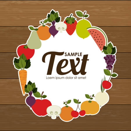 Healthy food concept with  organic products design, vector illustration eps 10のイラスト素材