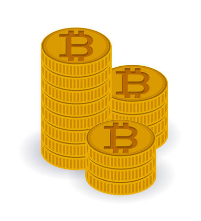 Global Economy concept with bitcoin icon design, vector illustration eps 10のイラスト素材