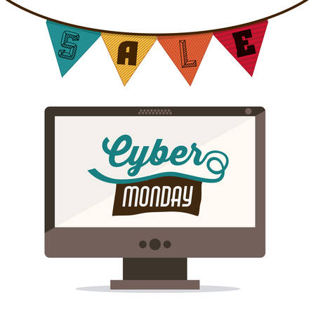 Cyber Monday concept with ecommerce icons design, vector illustration eps 10のイラスト素材