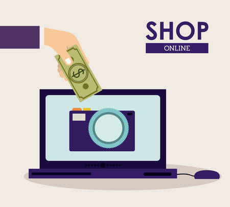 Shop concept with ecommerce icons design, vector illustration eps 10のイラスト素材