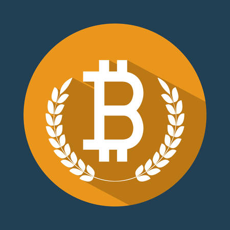 Global Economy concept with bitcoin icon design, vector illustration eps 10のイラスト素材