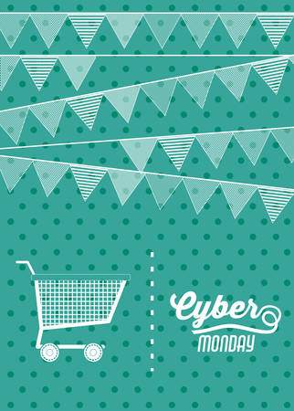 Cyber Monday concept with ecommerce icons design, vector illustration eps 10のイラスト素材