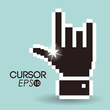 Cursor concept in form of hand shape, vector illustration eps 10のイラスト素材