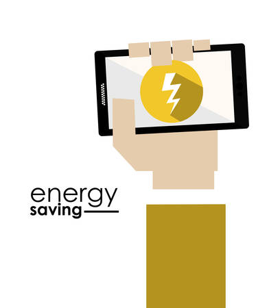Energy saving concept with eco icons design, vector illustration eps 10のイラスト素材