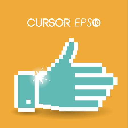 Cursor concept in form of hand shape, vector illustration eps 10のイラスト素材