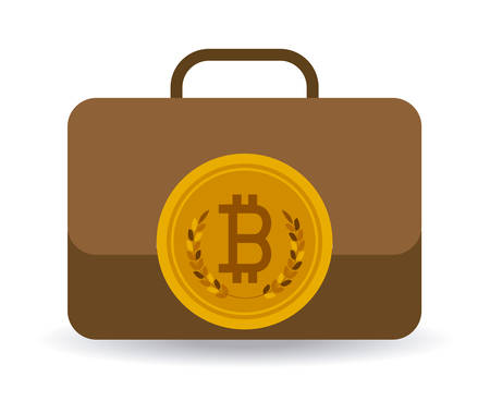 Global Economy concept with bitcoin icon design, vector illustration eps 10のイラスト素材