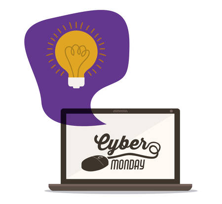 Cyber Monday concept with ecommerce icons design, vector illustration eps 10のイラスト素材