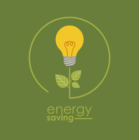 Energy saving concept with eco icons design, vector illustration eps 10のイラスト素材