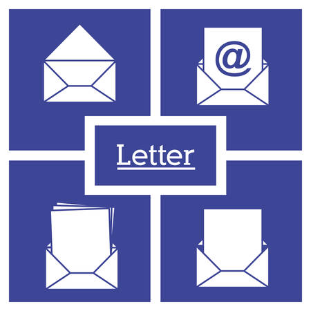 Message concept with Letter design, vector illustration eps 10のイラスト素材